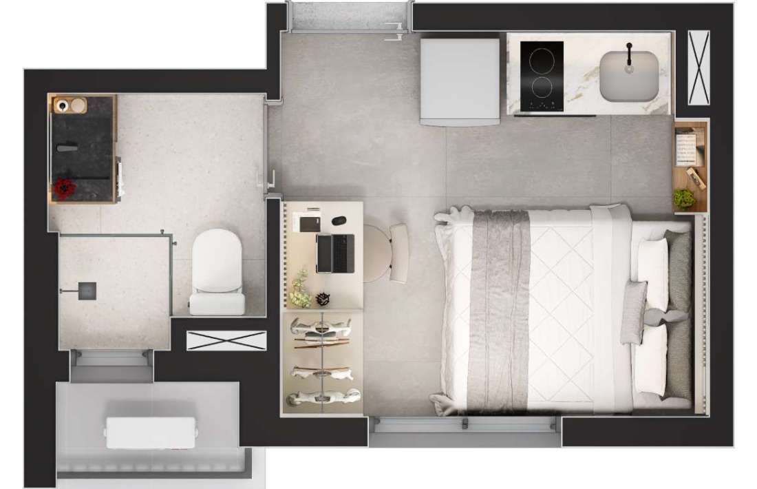 Studio 15,19m²