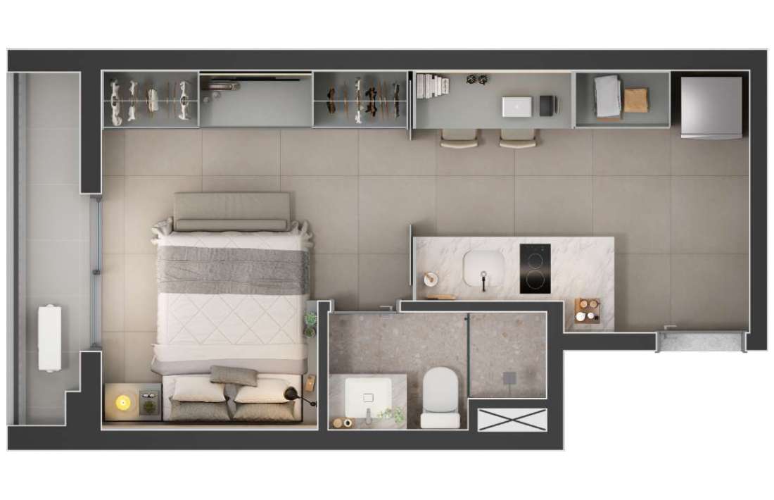 Studio 28,93m²